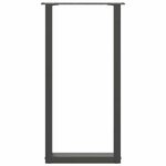 vidaXL Pieds de table console en U  2 pièces  anthracite  38 x (72-73) cm  acier