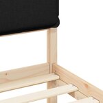 vidaXL Cadre de lit avec tête de lit rembourrée Noir 160 x 200 cm