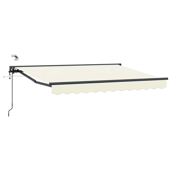vidaXL Auvent rétractable électrique Crème et Anthracite 3 5 x 2 m
