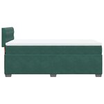 vidaXL Sommier à lattes de lit et matelas Vert foncé 80x200 cm Velours