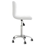 vidaXL Chaise de bureau pivotante Blanc Similicuir