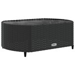 vidaXL Salon de jardin 6 Pièces avec coussins noir résine tressée