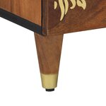 vidaXL Table de chevet 50x33x60 cm en bois solide de mangue