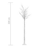 vidaXL Sapin de Noël 200 LED colorées Saule 2 2 m Int/Ext