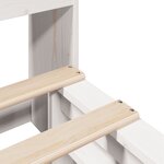 vidaXL Lit bibliothèque sans matelas blanc 200x200 cm bois massif