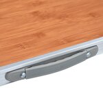 vidaXL Table pliable de camping avec cadre en métal 80x60 cm