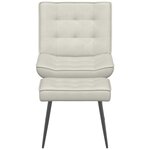 vidaXL Chaise de relaxation avec tabouret crème velours