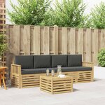 vidaXL Ensemble de canapés d'extérieur 5 pc Blanc et anthracite