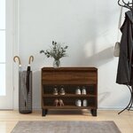 vidaXL Armoire à chaussures Chêne marron 70x36x60 cm Bois d'ingénierie