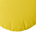 vidaXL Coussins de siège 2 Pièces Jaune clair Ø40 x 13 cm tissu