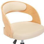 vidaXL Chaises pivotantes à manger lot de 4 bois courbé et similicuir