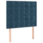 vidaXL Sommier à lattes de lit avec matelas Bleu foncé 90x190 cm