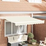 vidaXL Auvent Rétractable Crème 250 x 200 cm Polyester et Aluminium