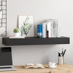 vidaXL Étagère murale flottante avec tiroir Noir 80x25x8 cm