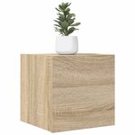 vidaXL Meuble TV mural Chêne sonoma 30 5x30x30 cm
