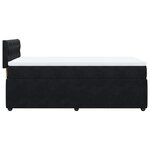 vidaXL Sommier à lattes de lit avec matelas Noir 90x190 cm Velours