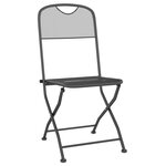 vidaXL Ensemble à manger de jardin 5 Pièces Maille Métal Anthracite