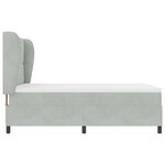 Lit Box Spring vidaXL avec Matelas Gris Clair 140x190 cm Velours