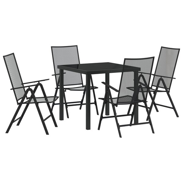 vidaXL Set de Restauration de Jardin 5-Pièces Anthracite