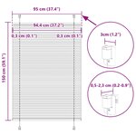 vidaXL Store plissé gris clair 95x150 cm largeur du tissu 94 4 cm