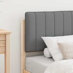 vidaXL Cadre de lit avec tête de lit rembourrée Gris clair 75 x 190 cm