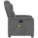 vidaXL Fauteuil de massage inclinable Gris foncé Tissu