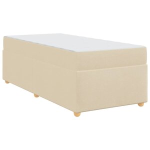vidaXL Cadre de lit avec matelas Crème 80 x 200 cm tissu