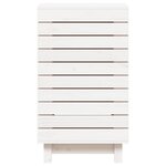 vidaXL Panier à linge blanc 44x44x76 cm bois massif de pin