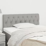 vidaXL Tête de lit gris clair 100x7x78/88 cm tissu