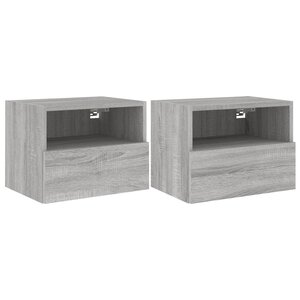 vidaXL Meubles TV muraux 2Pièces sonoma gris 40x30x30cm bois d'ingénierie