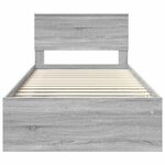 vidaXL Cadre de lit Gris Sonoma 100 x 200 cm Pin massif