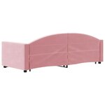 vidaXL Lit de jour avec gigogne et tiroirs sans matelas rose 80x200 cm