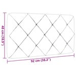 vidaXL Coussin de tête de lit noir 90 cm tissu