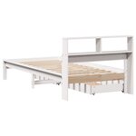 vidaXL Lit bibliothèque sans matelas blanc 100x200 cm bois pin massif