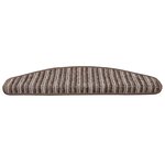 vidaXL Tapis d'escalier auto-adhésifs 15 Pièces Marron 65 x 21 x 4 cm