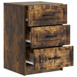 vidaXL Cabinet de chevet Chêne fumé 43 x 41 x 63 5 cm