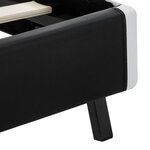 vidaXL Cadre de lit avec LED sans matelas noir 180x200 cm