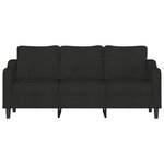 vidaXL Canapé à 3 places Noir 180 cm Tissu