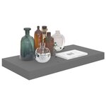 vidaXL Étagère murale flottante Gris brillant 50x23x3 8 cm MDF
