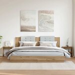 vidaXL Tables de chevet 2 Pièces chêne artisanal bois d'ingénierie