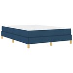 vidaXL Lit à ressorts avec matelas Bleu 160 x 200 cm tissu