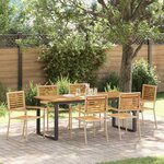 vidaXL Ensemble de salle à manger pour jardin 7 Pièces Beige