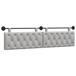 vidaXL Tête de lit suspendue Gris nuage Tissu