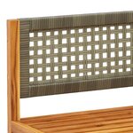 vidaXL Salon de jardin avec coussins 3 Pièces bois massif d'acacia