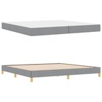 vidaXL Lit à ressorts avec matelas Gris clair 200 x 200 cm tissu