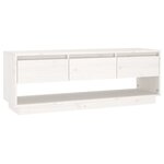 vidaXL Meuble TV Blanc 110 5x34x40 cm Bois de pin massif