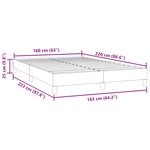vidaXL Cadre de lit sans matelas vert foncé 160x220 cm velours