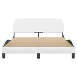 vidaXL Cadre de lit Dover blanc 140x190 cm similicuir