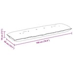 vidaXL Coussin de Dos Taupe 180 x 50 cm Tissu en microfibre