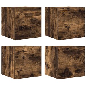 vidaXL Meubles TV muraux 4 Pièces Chêne fumé 30 5x30x30 cm